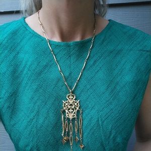 1970's SHINY GOLDTONE NECKLACE 70's